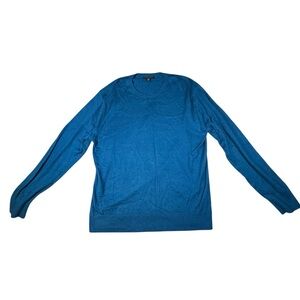 Banana Republic Men's Premium Luxe Yarn Silk Cashmere Blend Blue Sweater XL